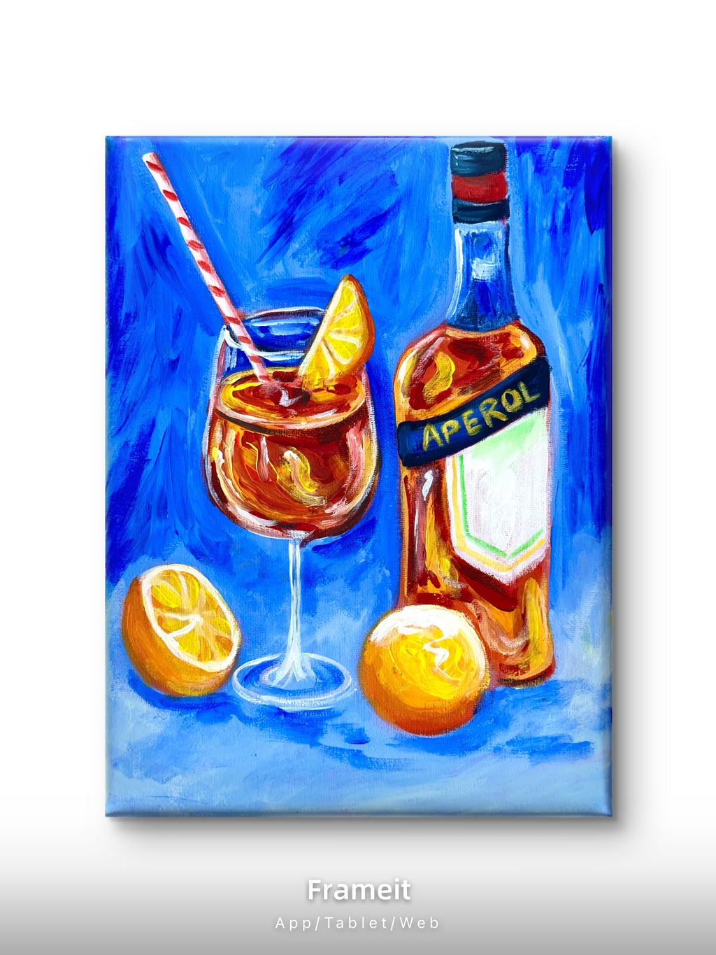 Aperol Spritz – Bold & Vibrant Original acrylic Painting