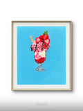 Strawberry Sundae -Original oil painting
