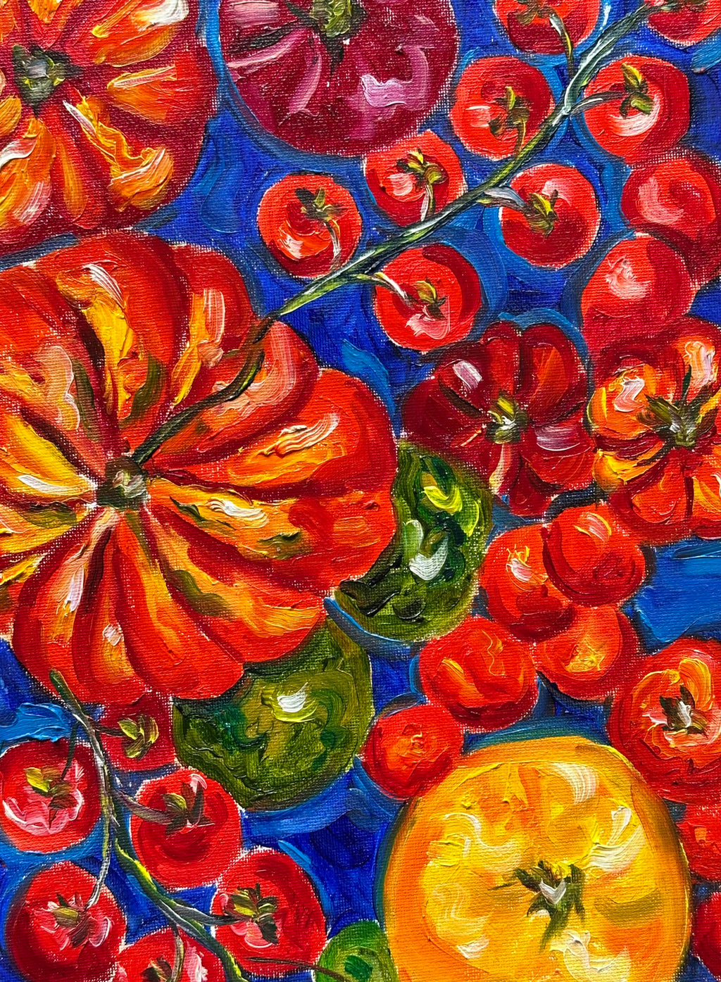 Tomatoes -Original oil painting on canvas