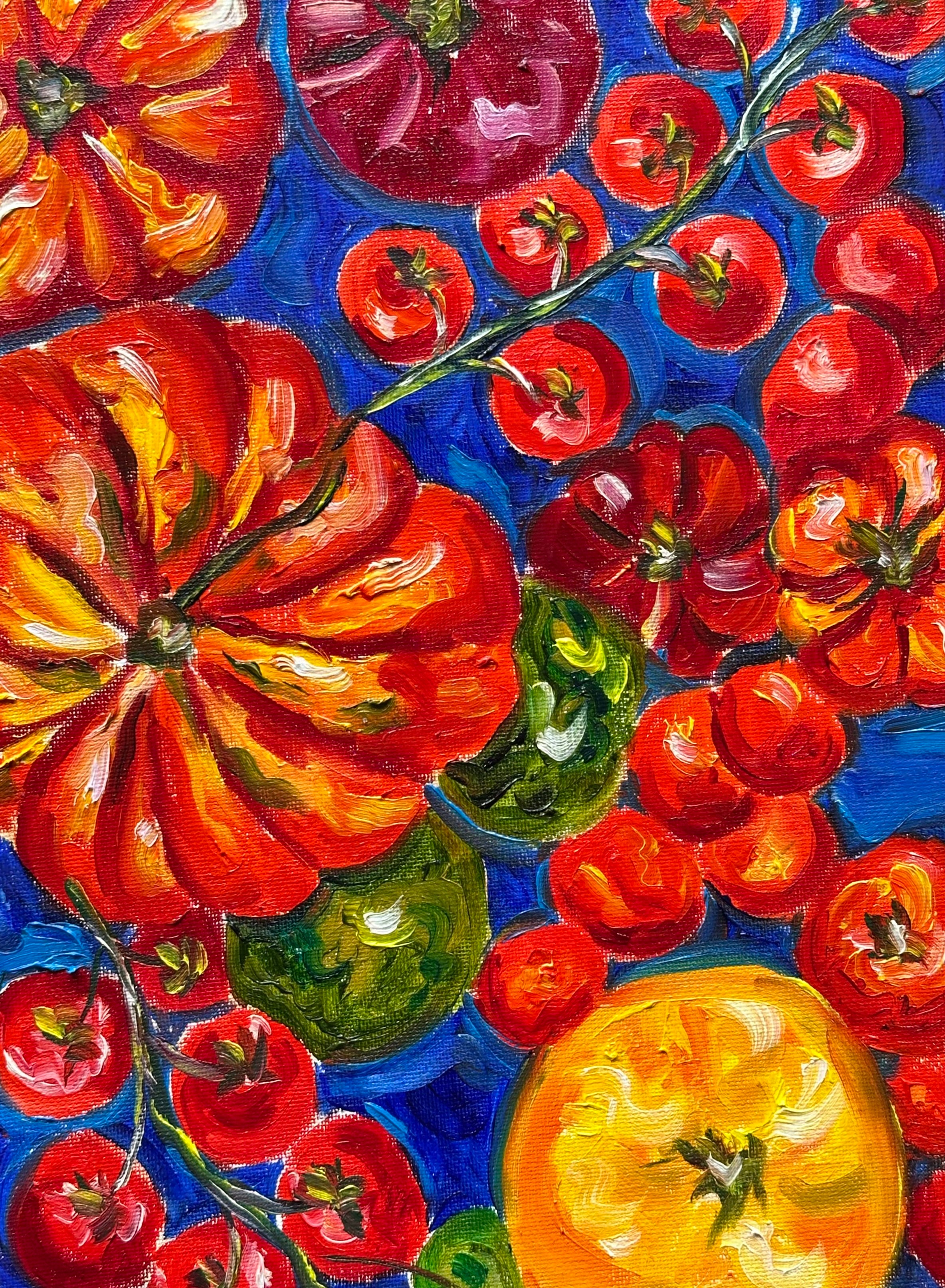 Tomatoes -Original oil painting on canvas