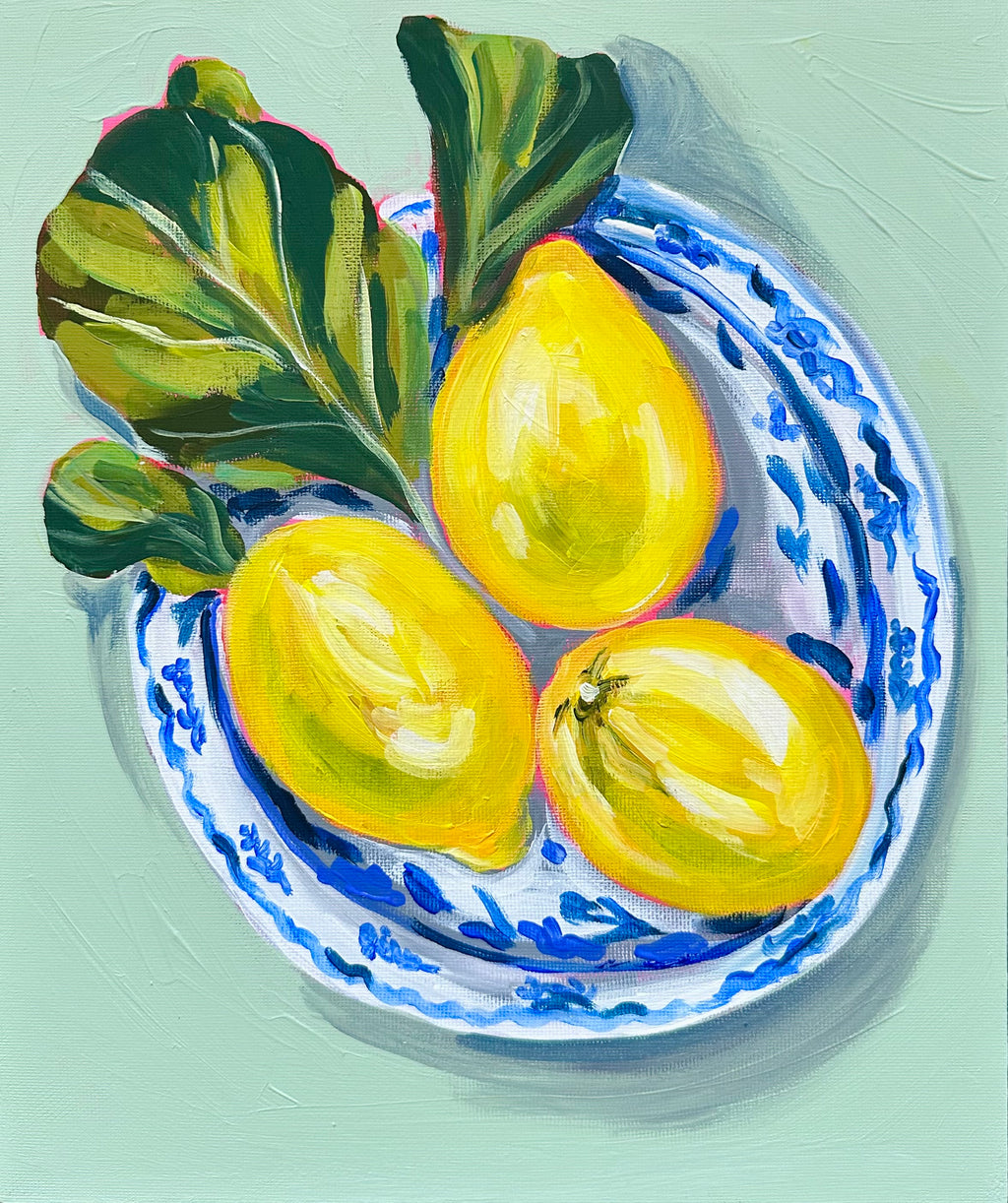 Lemons -Original acrylic painting on canvas
