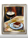 Espresso Martini & Tiramisu – Original Oil Painting