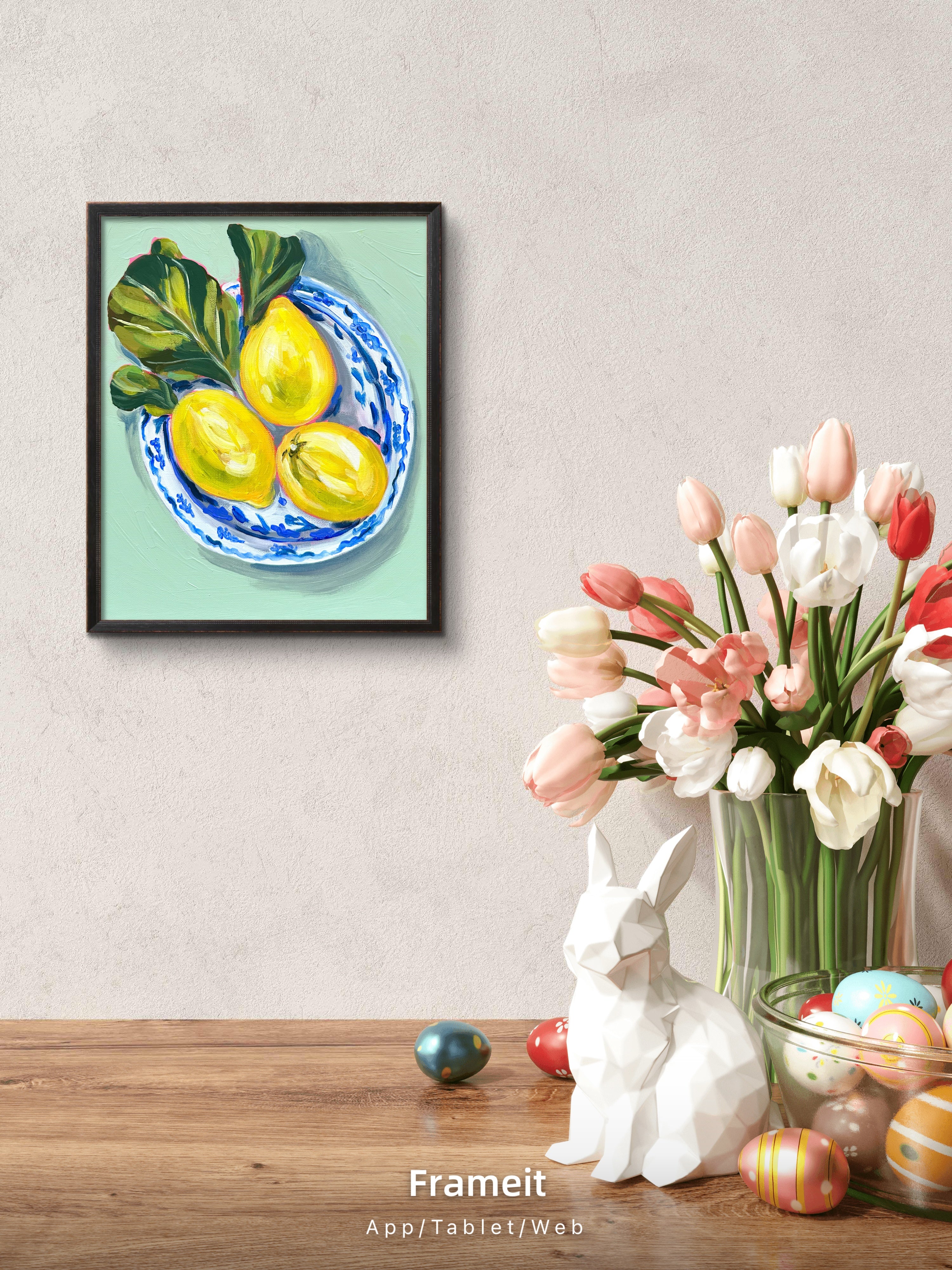 Lemons -Original acrylic painting on canvas