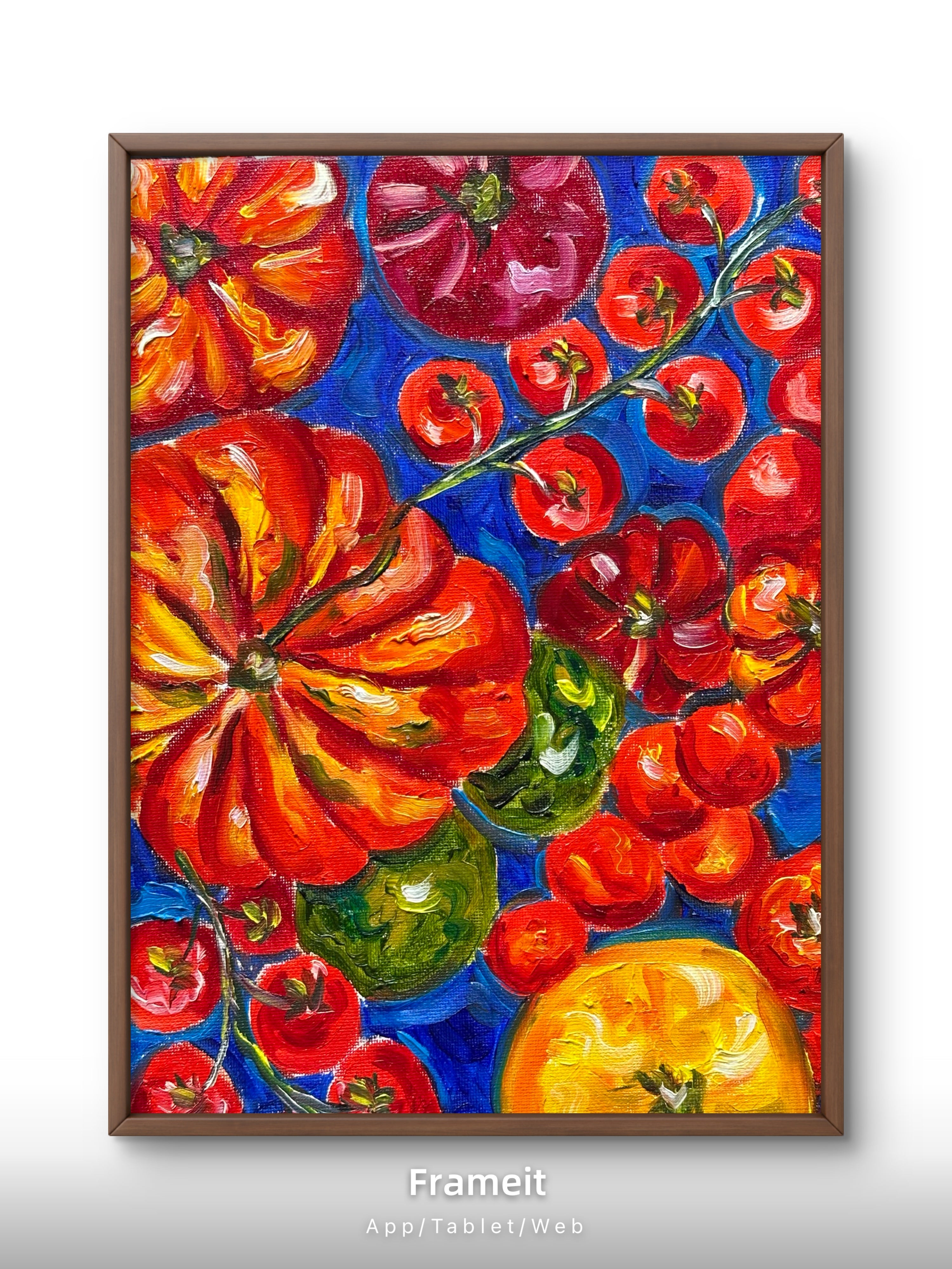 Tomatoes -Original oil painting on canvas