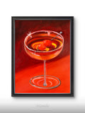 Manhattan Cocktail – Deep Red Original Oil Painting