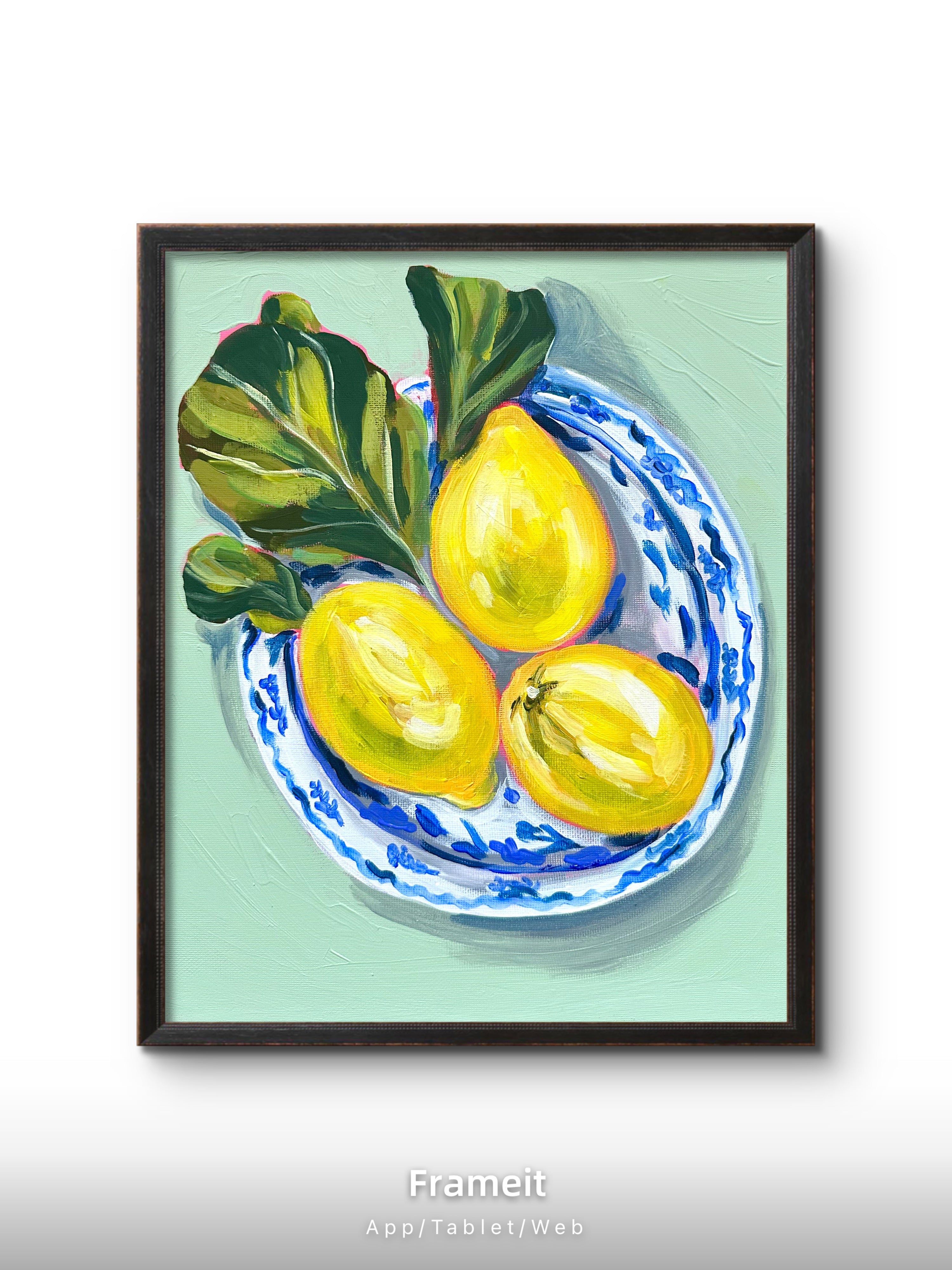 Lemons -Original acrylic painting on canvas