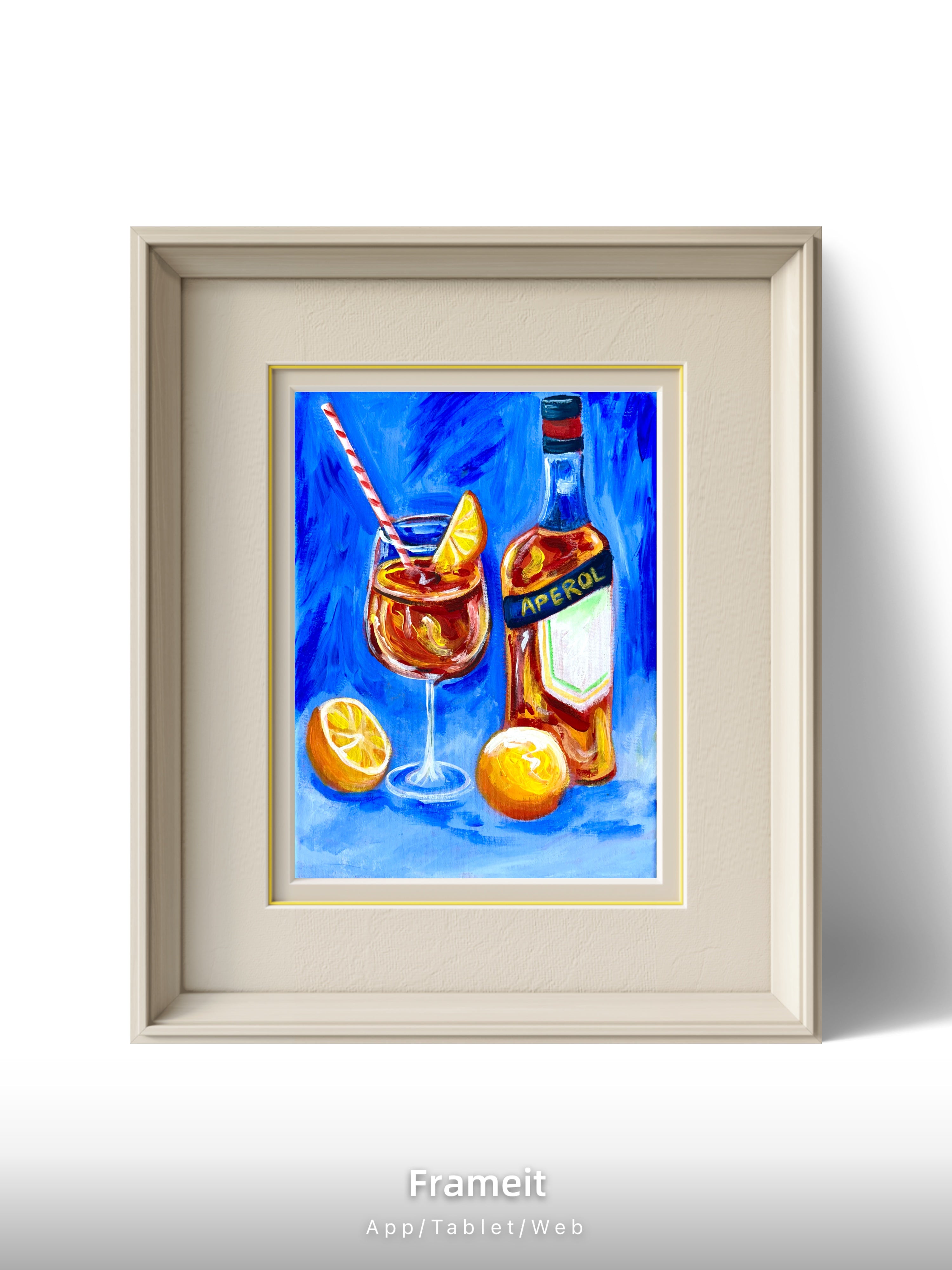 Aperol Spritz – Bold & Vibrant Original acrylic Painting