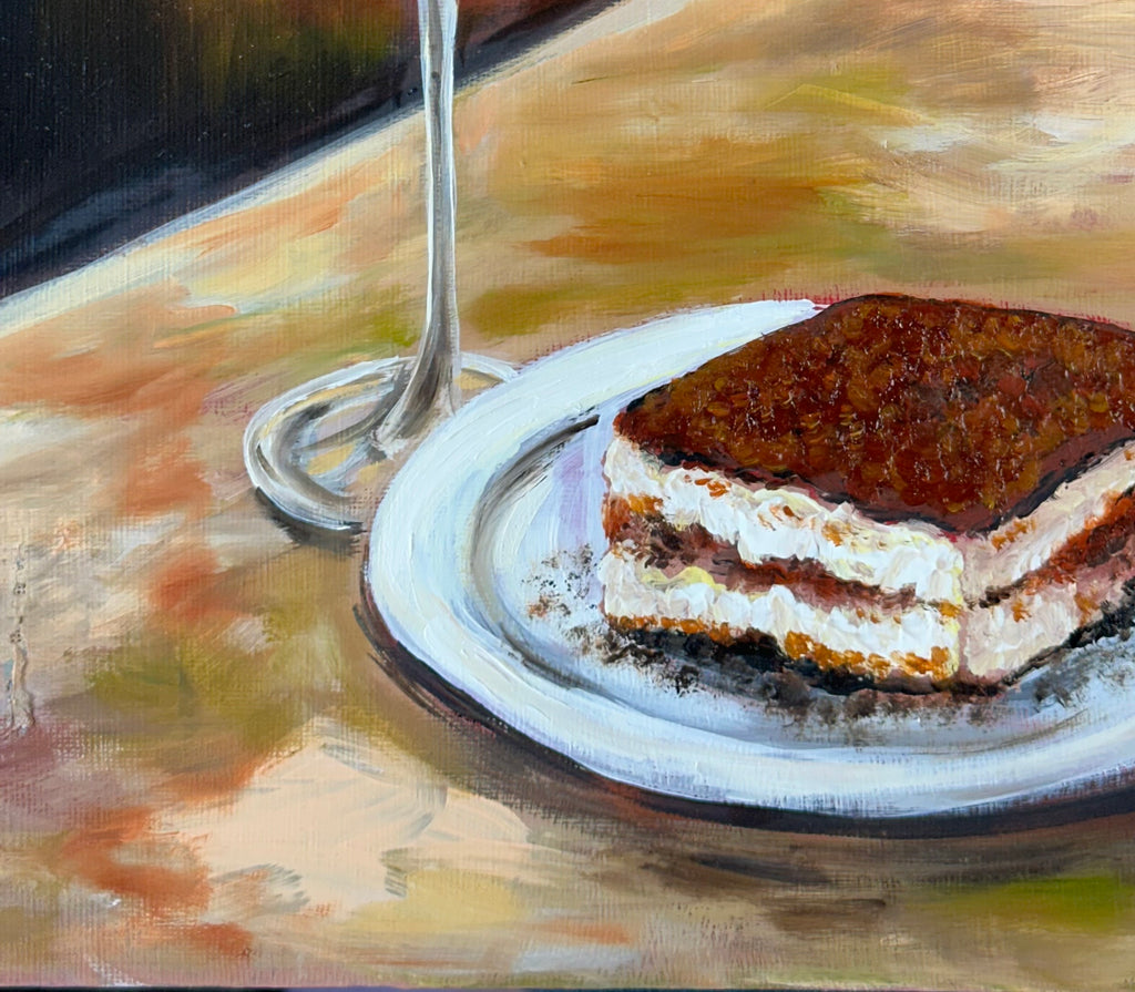 Espresso Martini & Tiramisu – Original Oil Painting