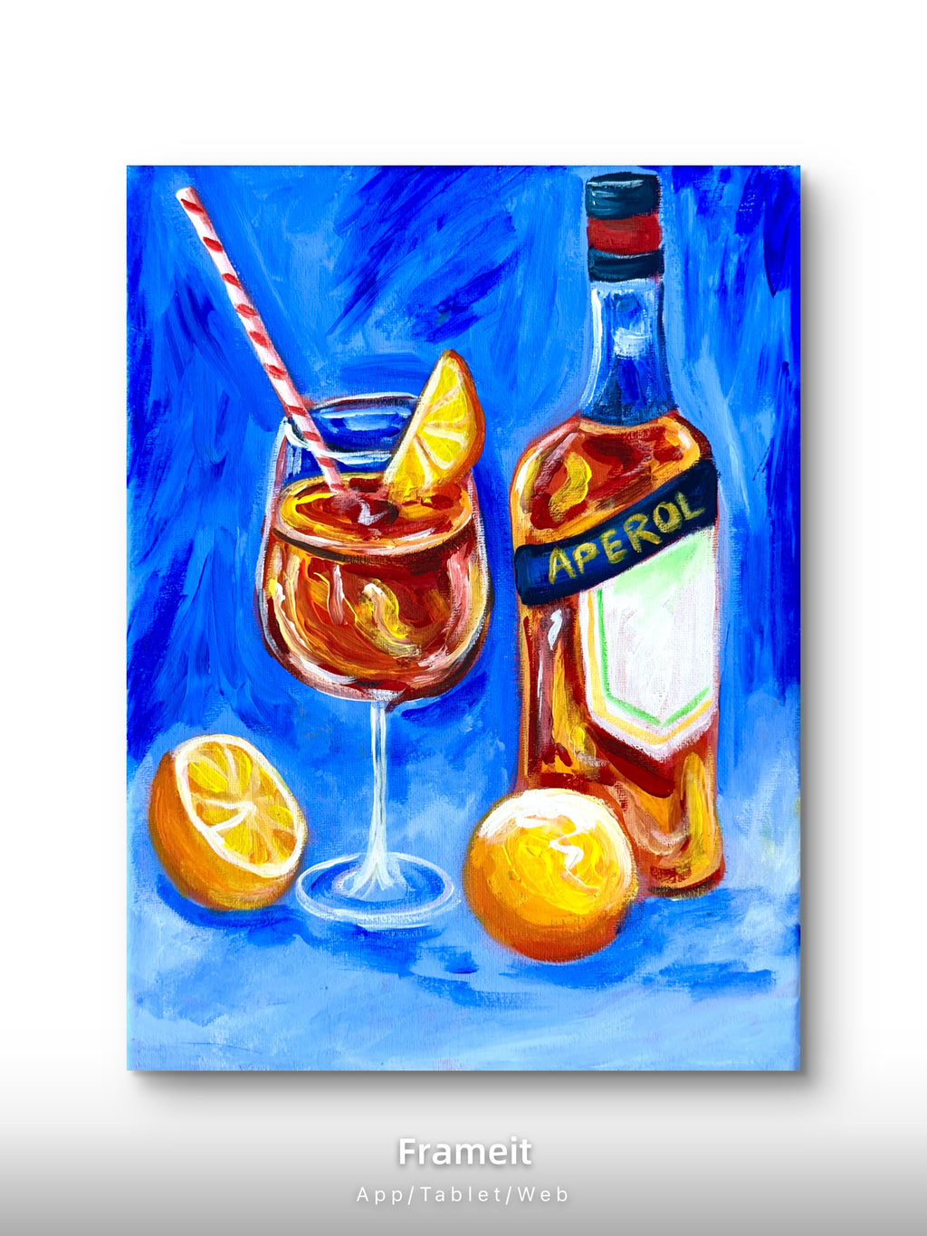 Aperol Spritz – Bold & Vibrant Original acrylic Painting