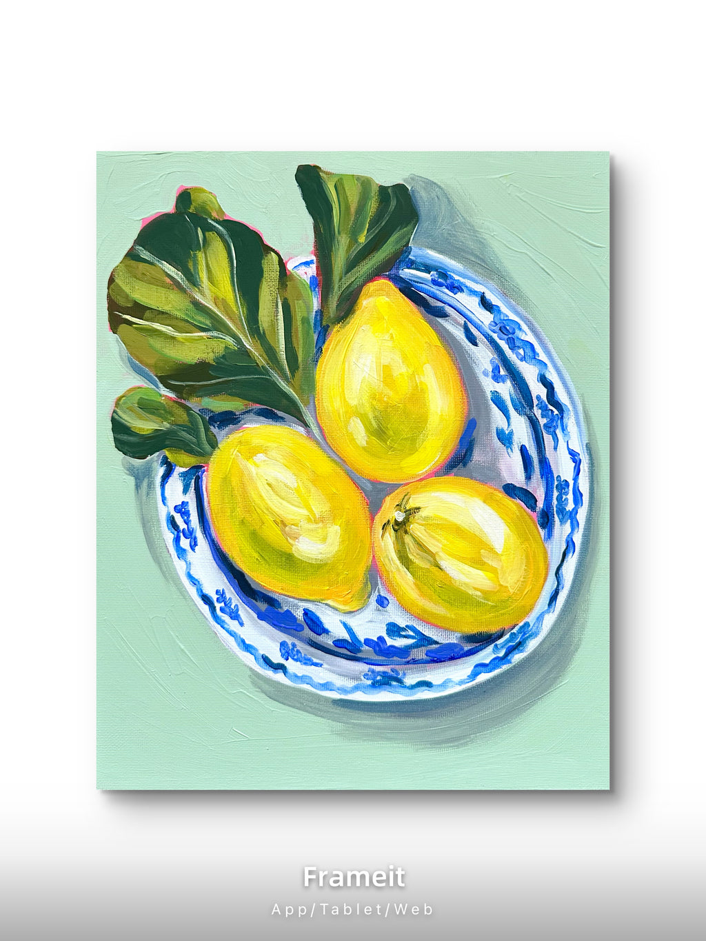 Lemons -Original acrylic painting on canvas