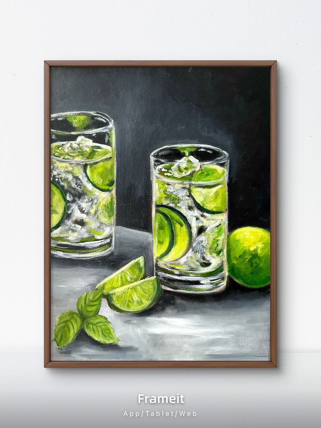 Gin & Tonic with Limes – Original Oil Still Life Painting