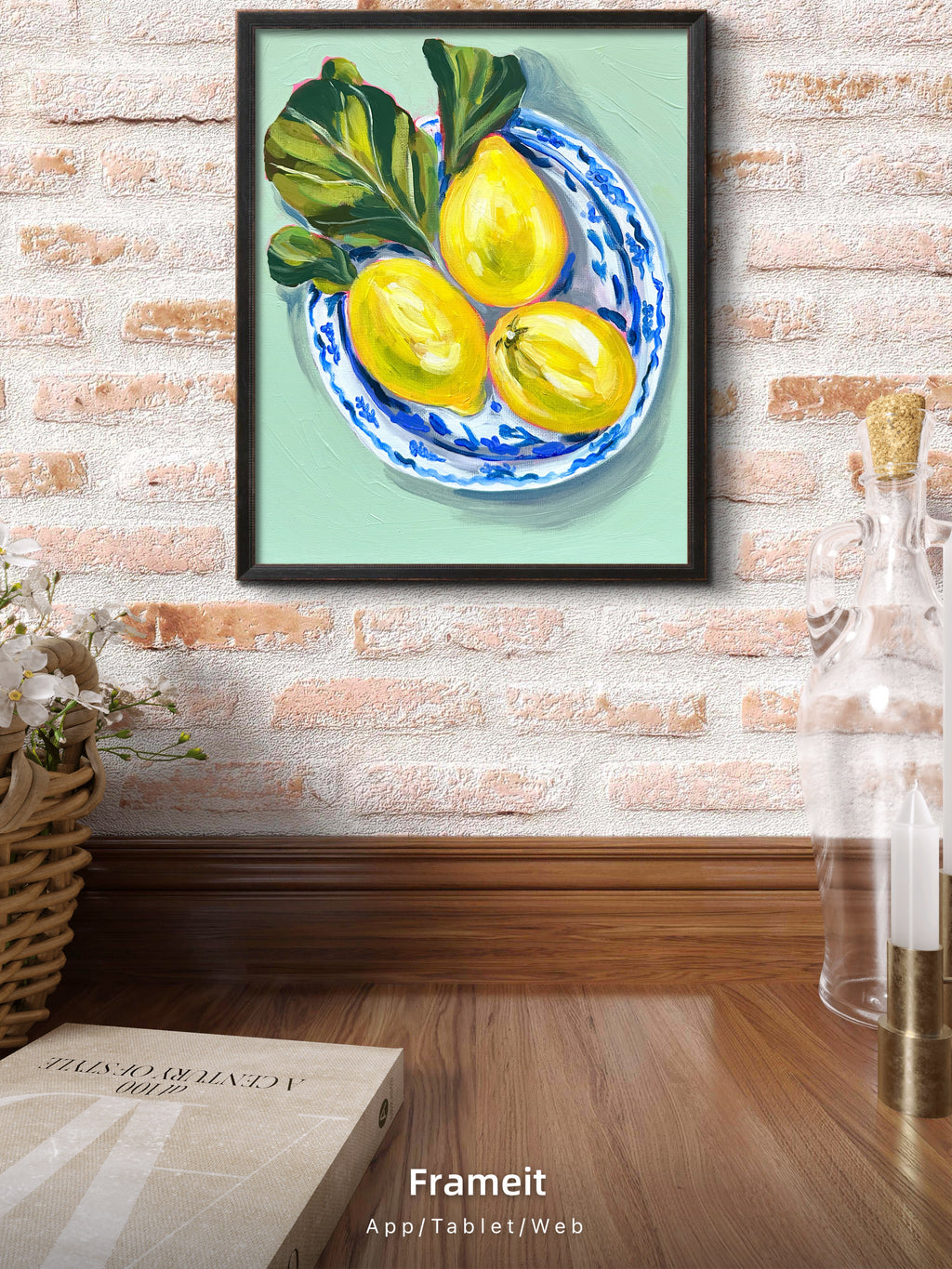 Lemons -Original acrylic painting on canvas