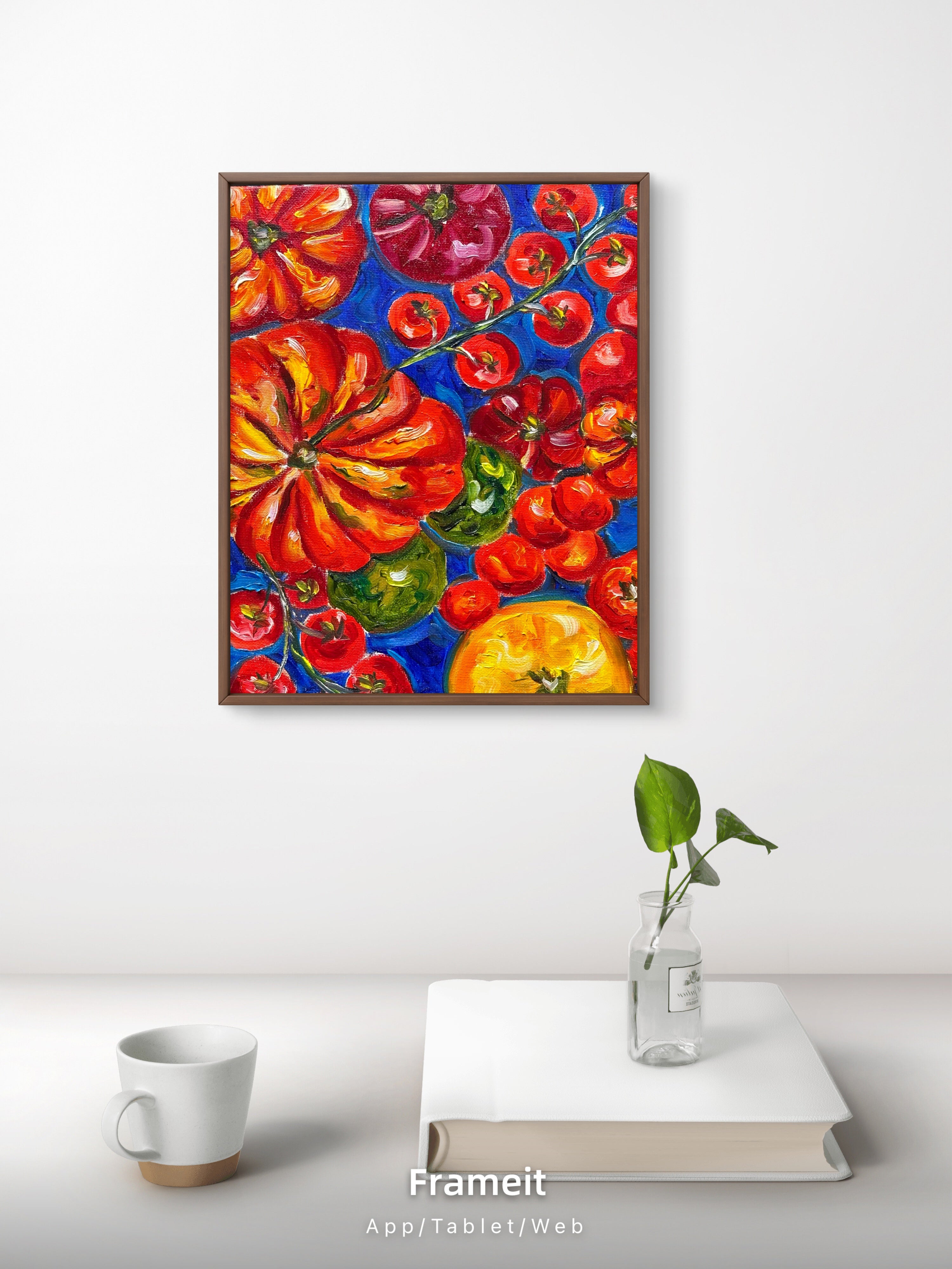 Tomatoes -Original oil painting on canvas