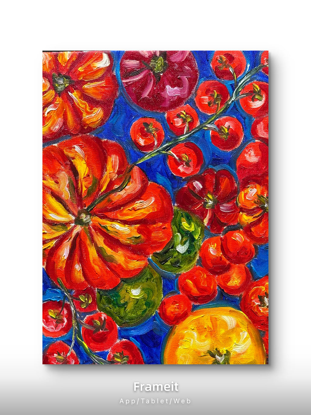 Tomatoes -Original oil painting on canvas